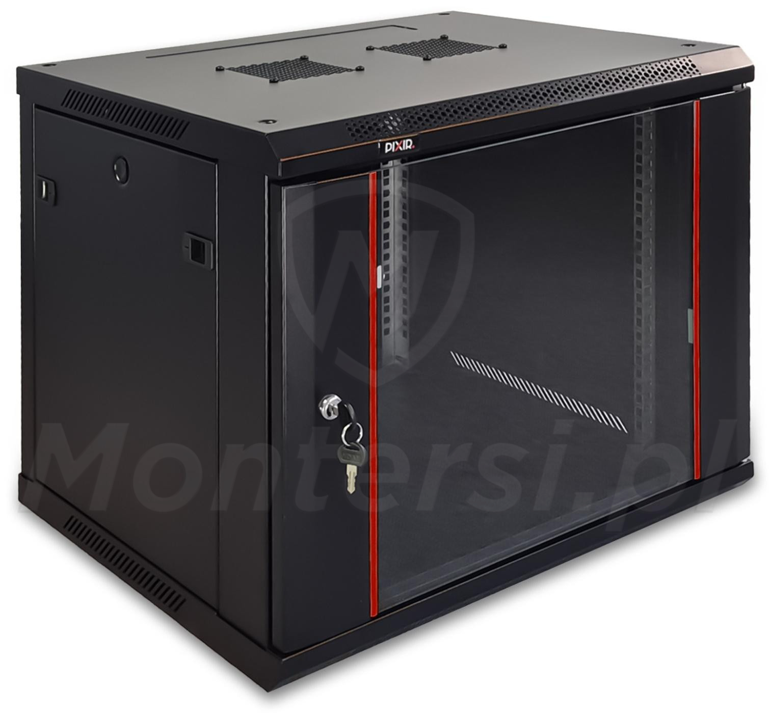 PIX-R19W-9U-450-B - Szafa wisząca 9U 450 mm, blacha 1,2 mm