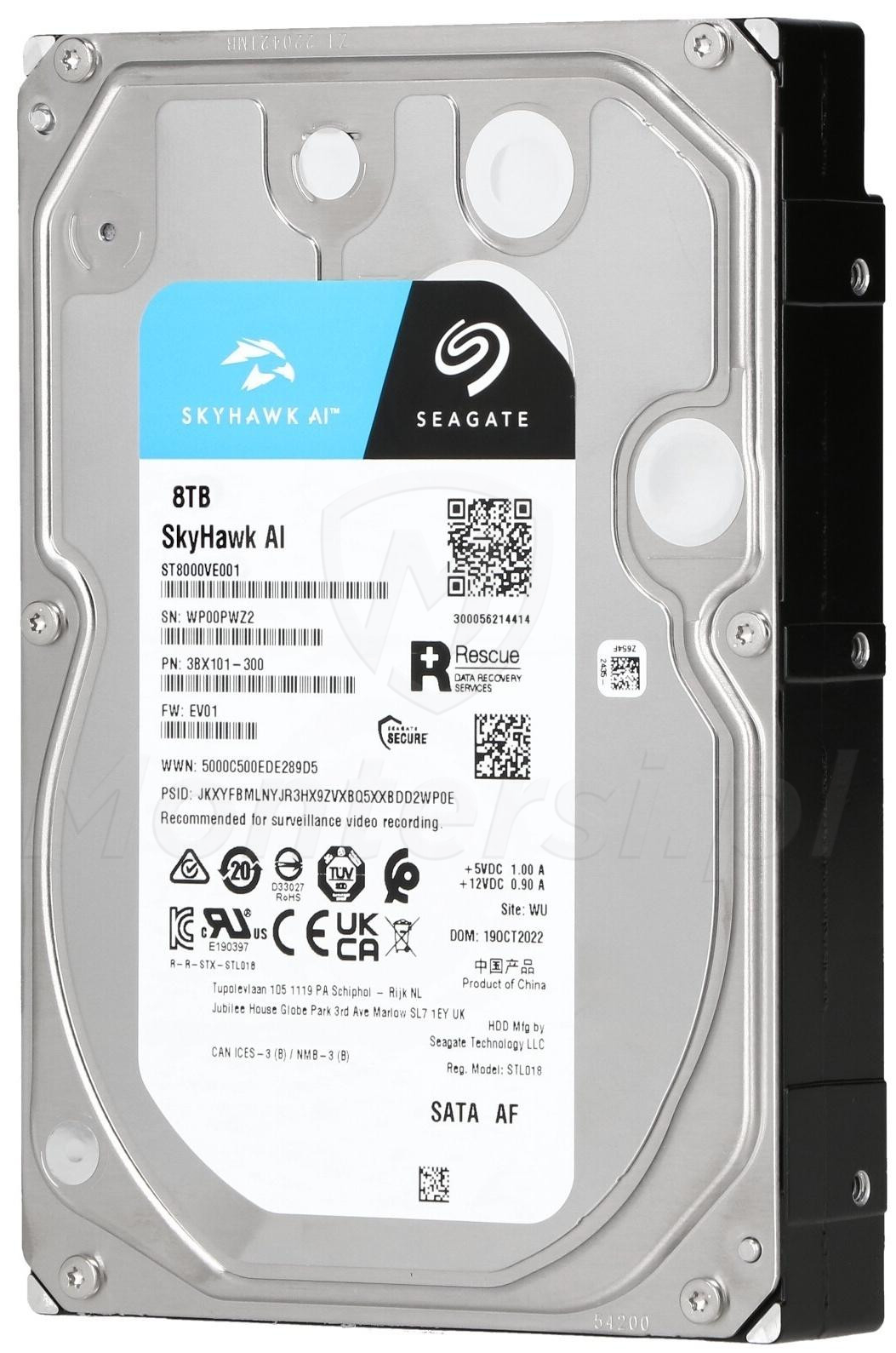 ST8000VE001 - Dysk twardy 8TB SEAGATE SkyHawkAI 