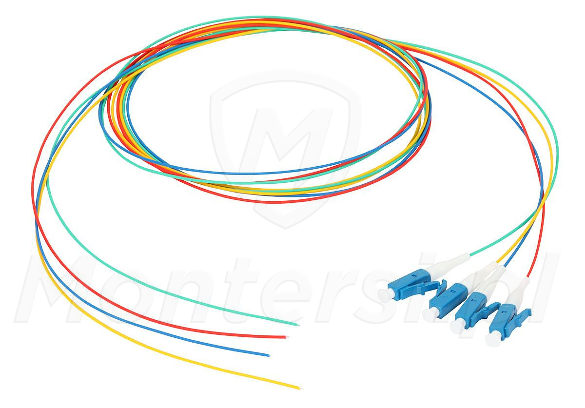 Zestaw pigtaili jednomodowych 4 szt., PG-371A-1 LC/UPC, 2m