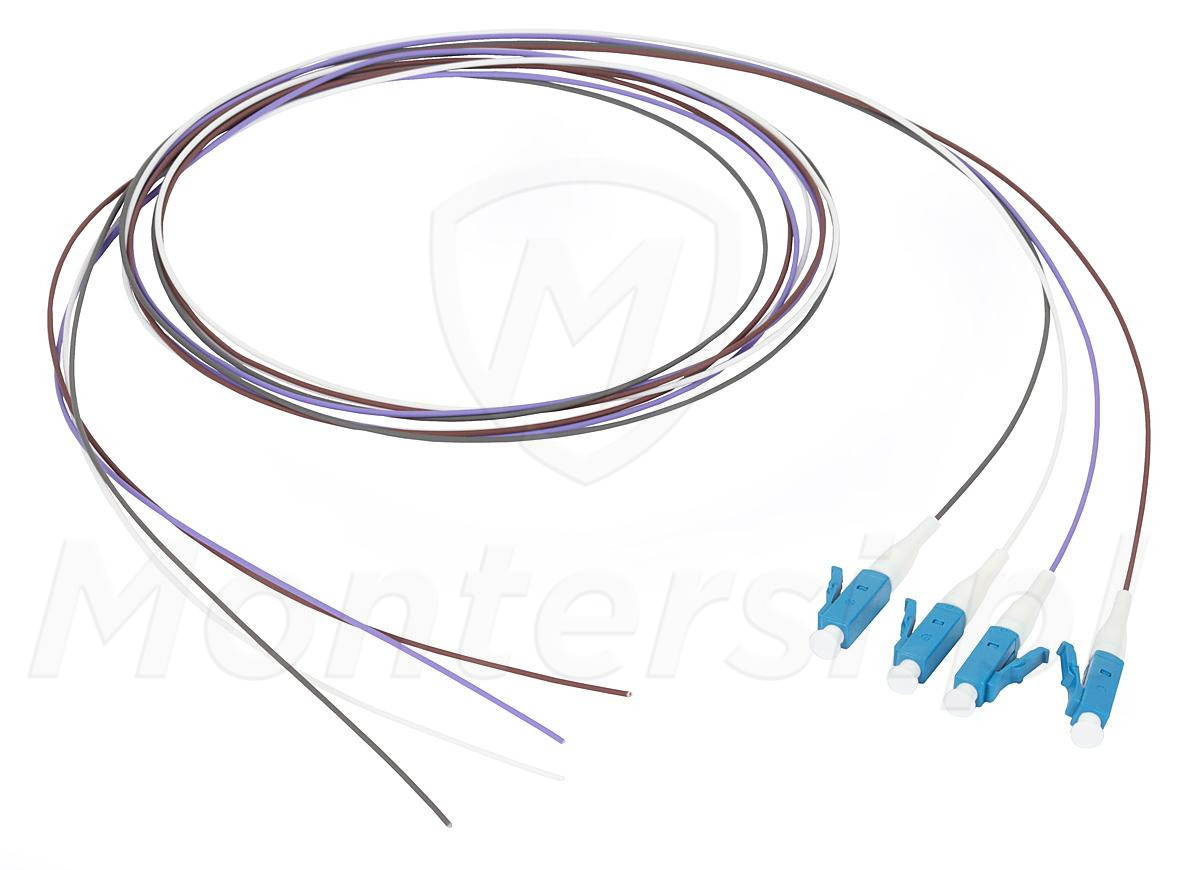 Zestaw pigtaili jednomodowych 4 szt, PG-371B-1 LC/UPC, 2m