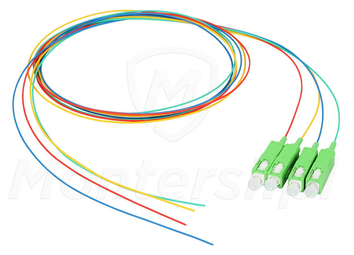 Zestaw pigtaili jednomodowych 4 szt., PG-271A-1 SC/APC, 1m