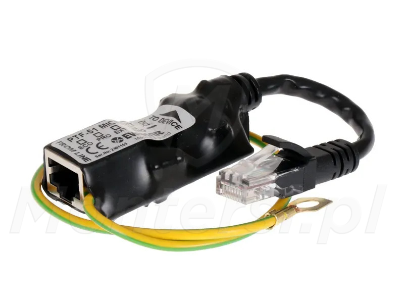PTF-51-PRO/PoE/Micro/T - Zabezpieczenie przeciwprzepięciowe w osłonie termokurczliwej
