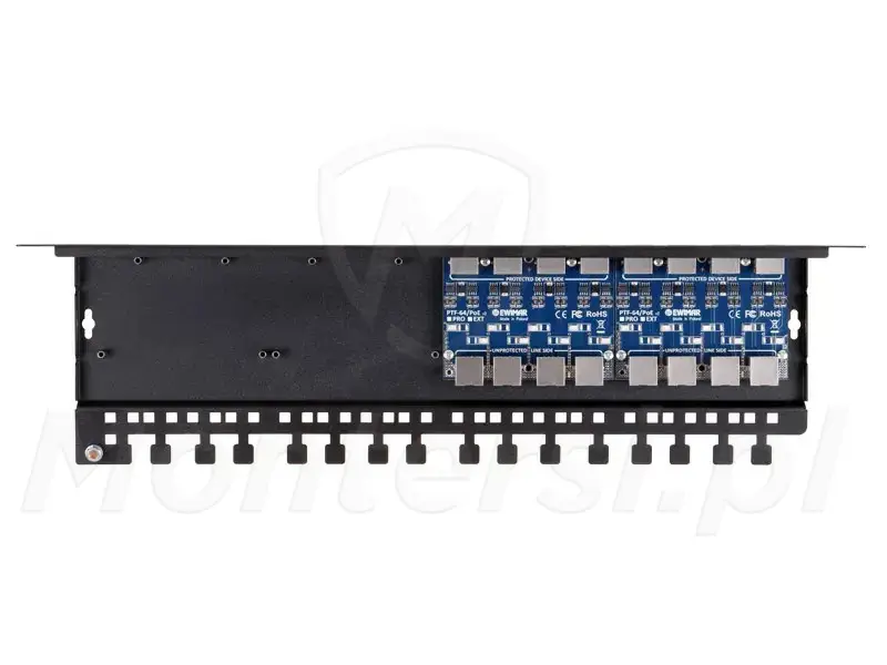 PTF-68R-PRO/PoE - 8-kanałowy moduł ogranicznika przepięć z podstawą RACK