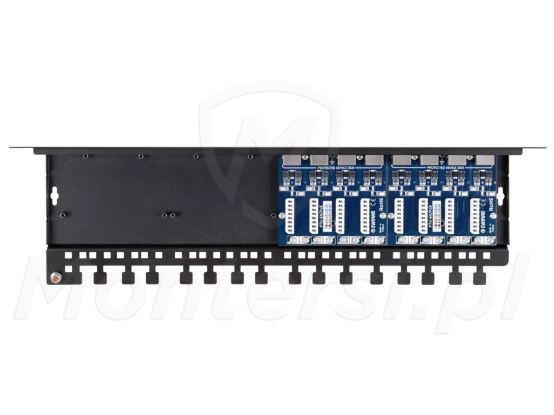 PTU-68R-PRO/PoE - 8-kanałowy moduł ogranicznika przepięć z podstawą RACK