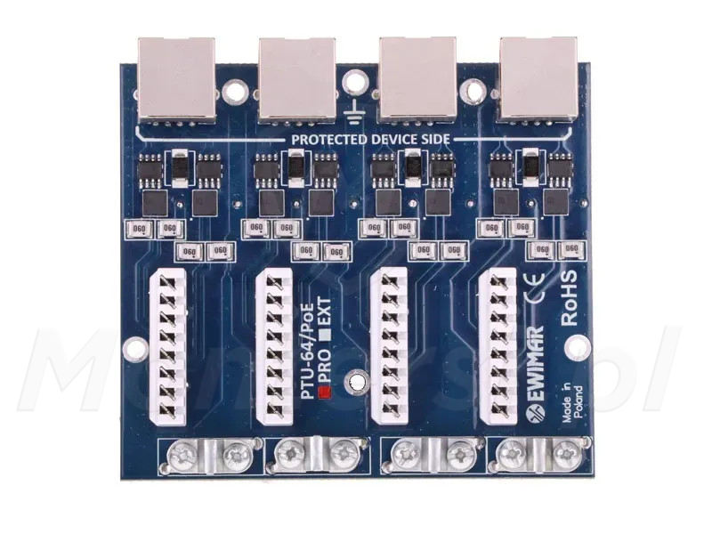 PTU-64-PRO/PoE - 4-kanałowy moduł ogranicznika przepięć