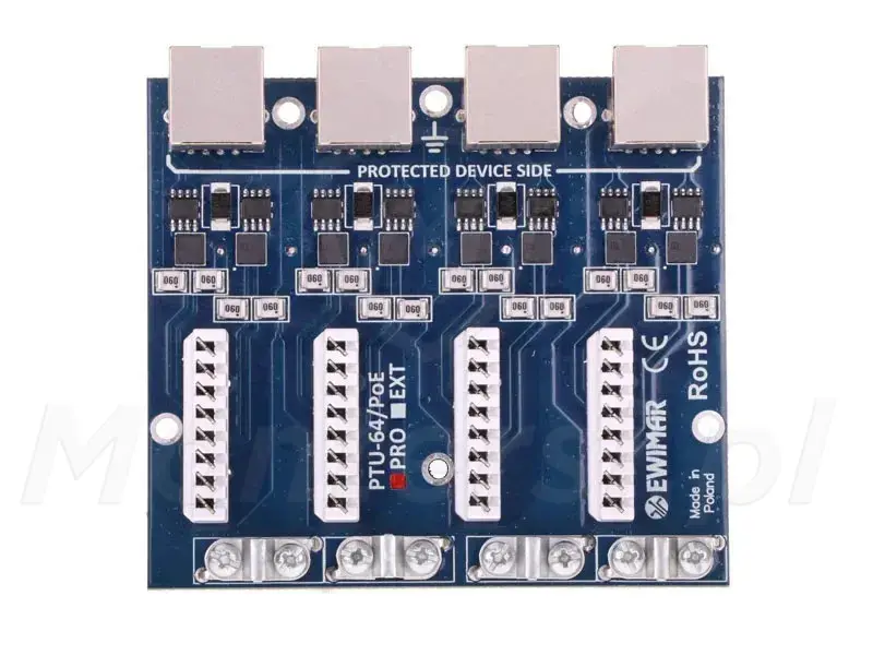 PTU-64-PRO/PoE - 4-kanałowy moduł ogranicznika przepięć
