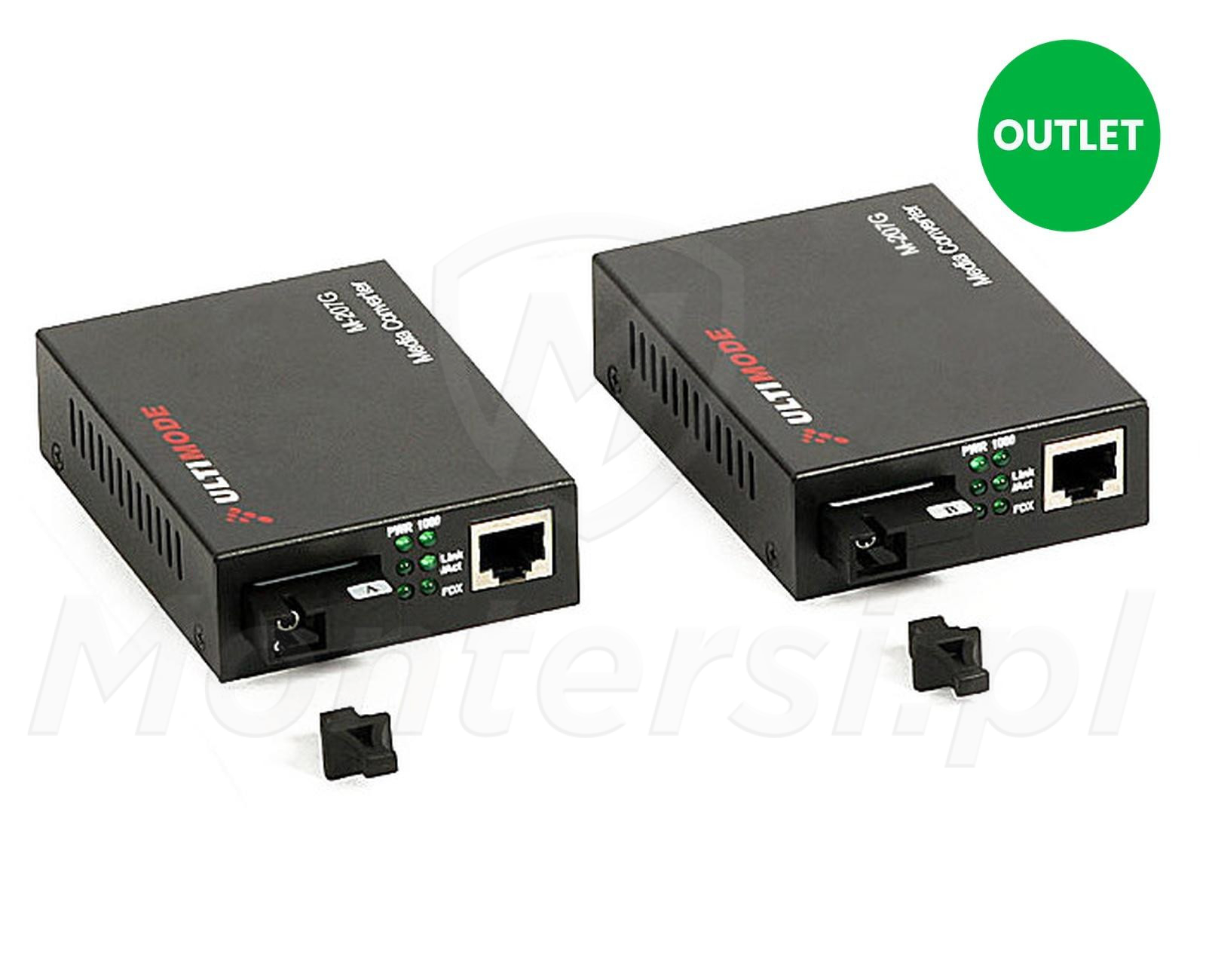 M-207G - Media konwerter UTP - jednomodowy OUTLET