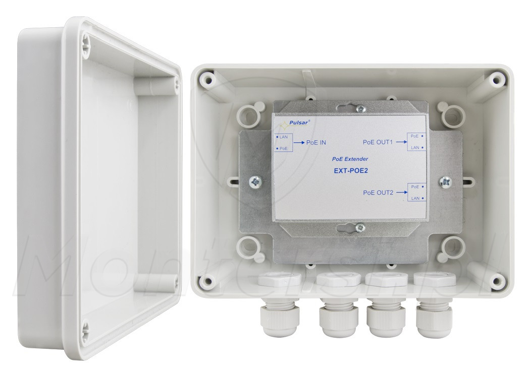 EXT-POE2H - Extender PoE 1x IN / 2x OUT, IP56