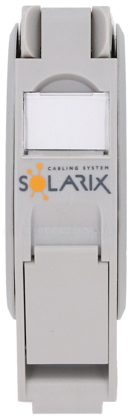 SXKJ-DIN-GY - Moduł na szynę DIN na 1 x RJ45 keystone Solarix