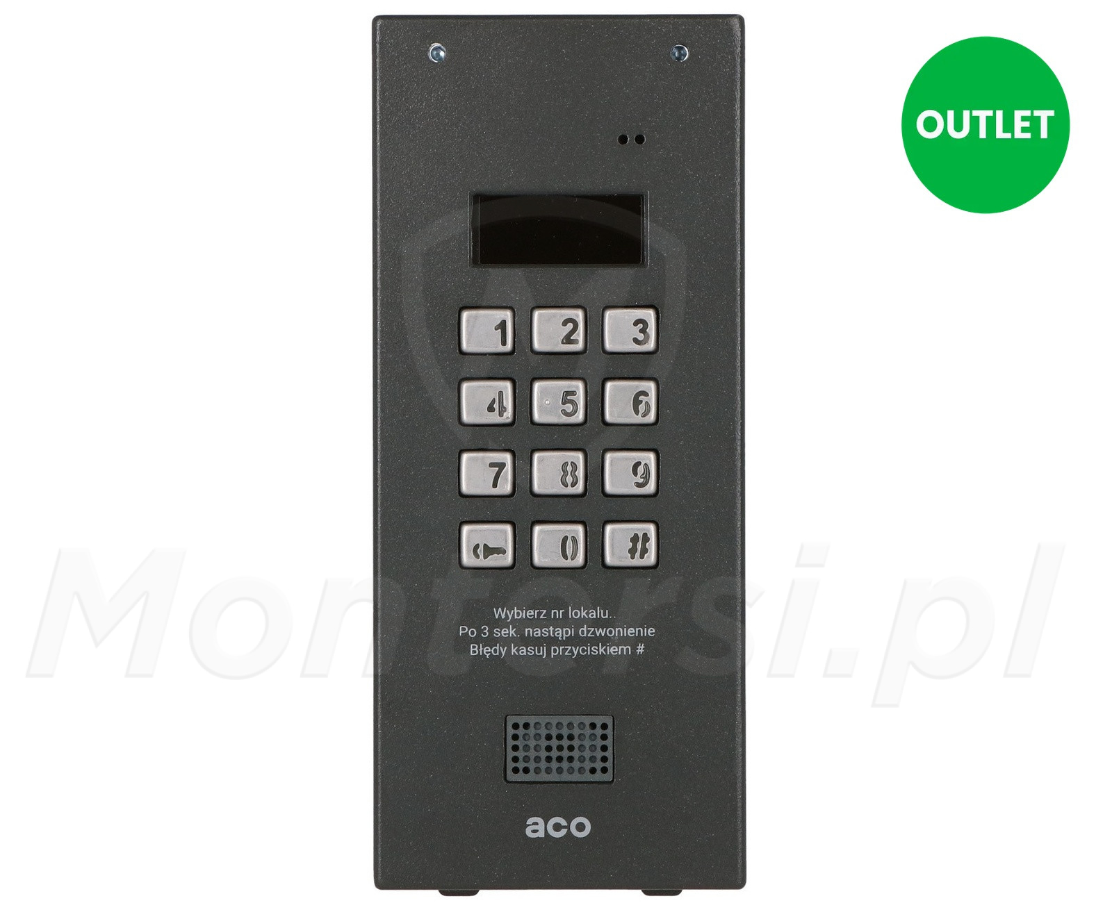 CDNP7ACC (G2) ST - Cyfrowy panel bramowy MASTER/SLAVE OUTLET ( ślady po montażu )