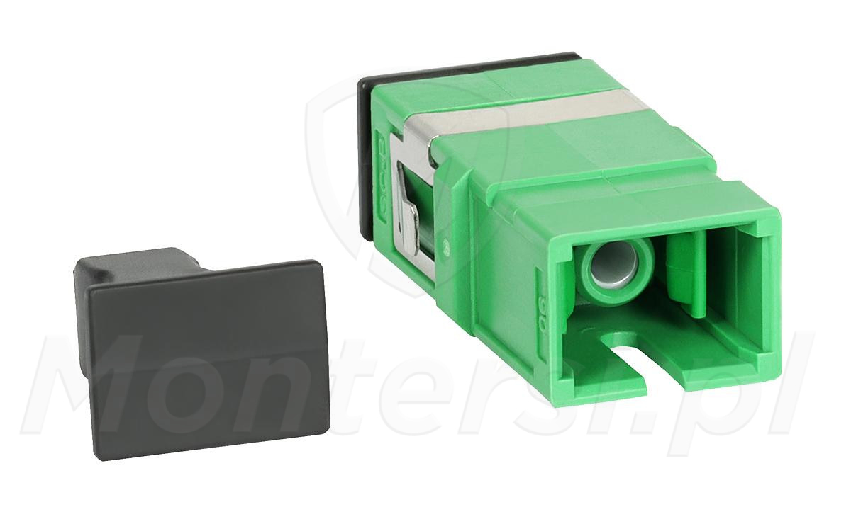 Adapter jednomodowy SC/APC simplex bez flanszy