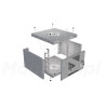 S-RC10-4U-300GG - Wisząca szafa RACK 10", 4U 300 mm, blacha 0,6 mm