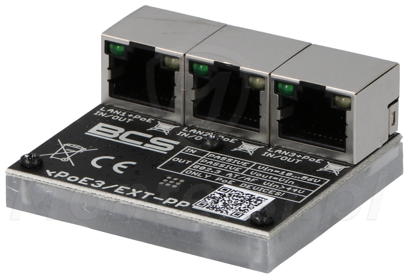 BCS-xPoE3/EXT-PP - 3-portowy switch PoE