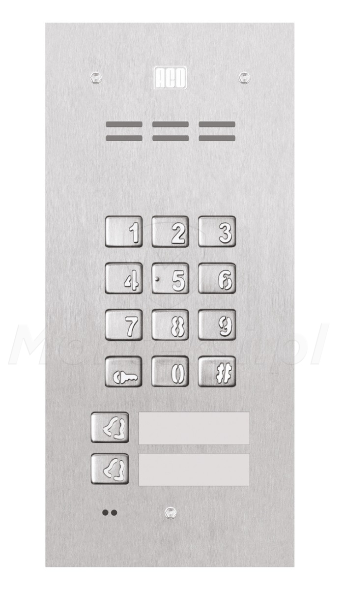 FAM-P-2NPZSACC - 12-abonentowy panel bramowy z RFID i klawiatura