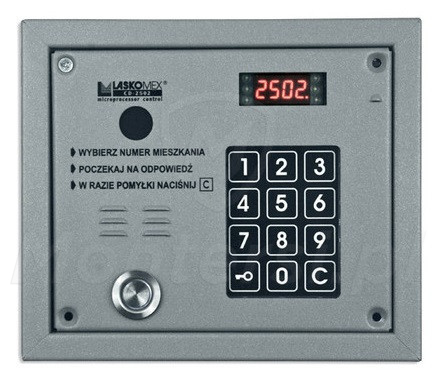 CP-2503TP - Cyfrowy panel bramowy z czytnikiem DALLAS srebrny