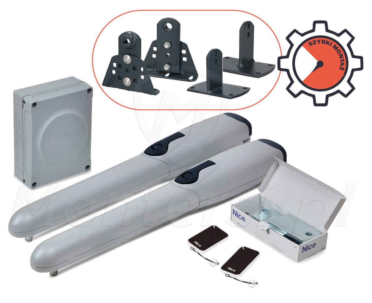 WINGO 2024 PLUS – Zestaw do bram skrzydłowych (2m/200kg) + gotowe wsporniki