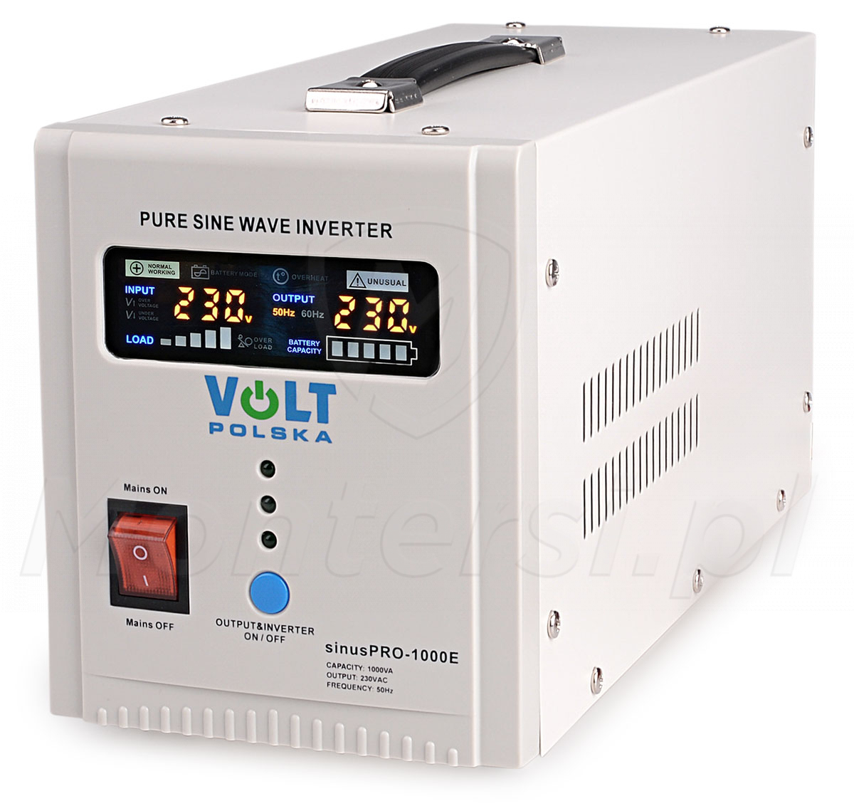 SinusPRO 1000 E 12V - Zasilacz awaryjny 230V, 700/1000W SinusPRO 1000 E 12V - Zasilacz awaryjny 230V, 700/1000W