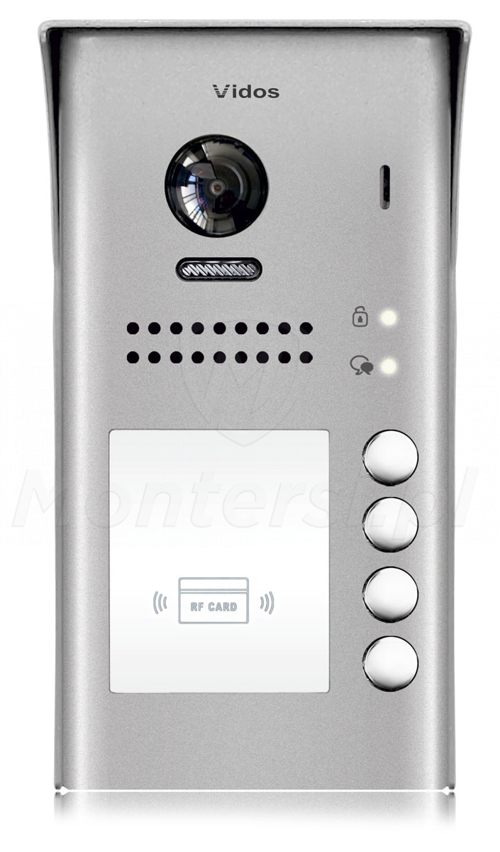 S1104A - 4-abonentowy panel bramowy VIDOS DUO 600TVL S1104A - 4-abonentowy panel bramowy VIDOS DUO 600TVL