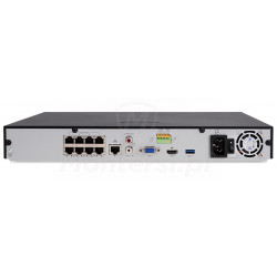 Tył rejestratora IP BCS-P-NVR0802-4K-8P