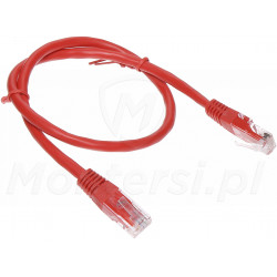 Czerwony patchcord UTP 0.5m