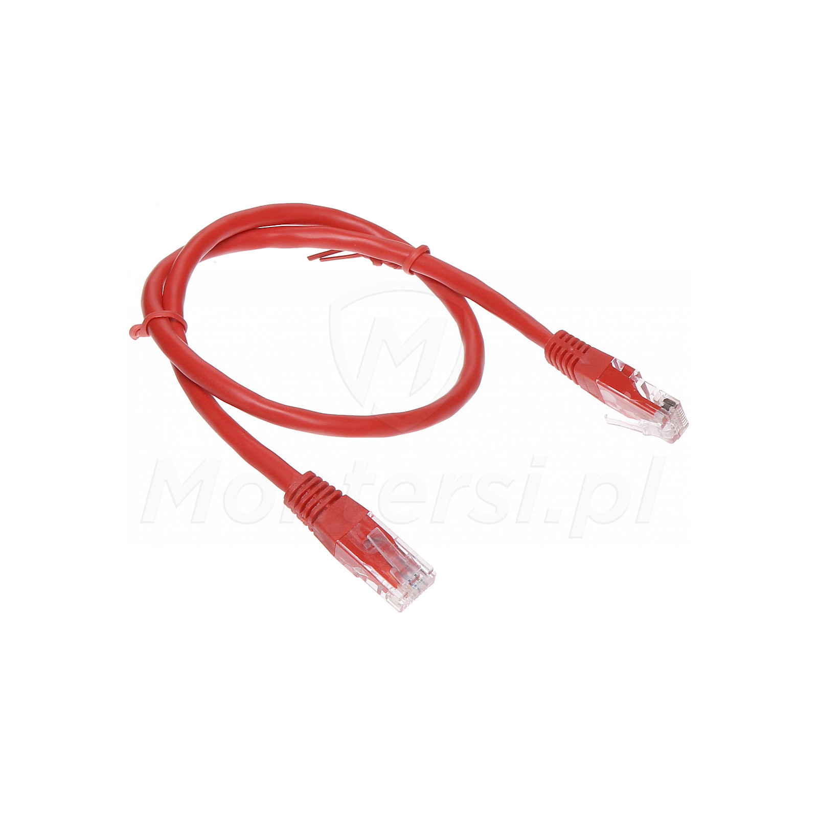 Czerwony patchcord UTP 0.5m