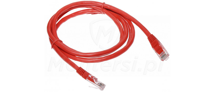 Czerwony patchcord UTP 1m