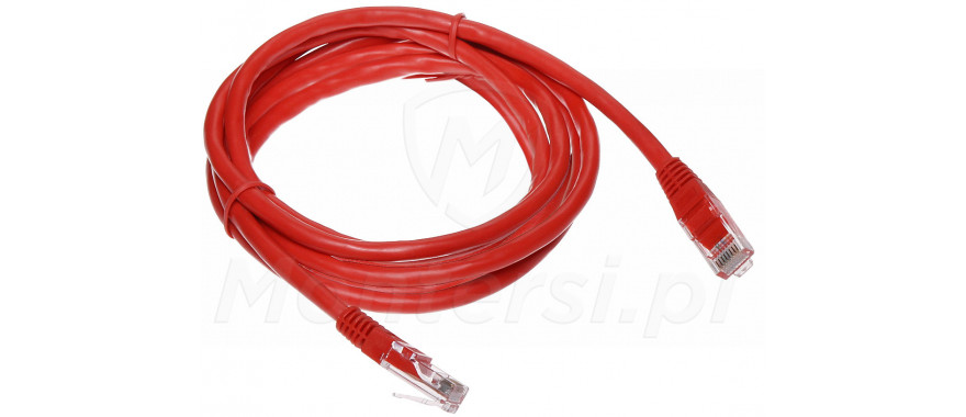 Czerwony patchcord UTP 2m