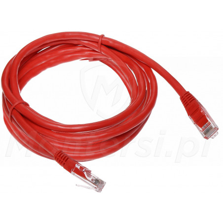 Czerwony patchcord UTP 3m