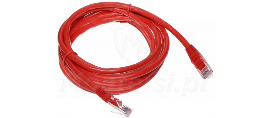 Czerwony patchcord UTP 3m