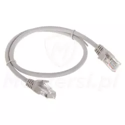 Szary patchcord UTP 0.5 m