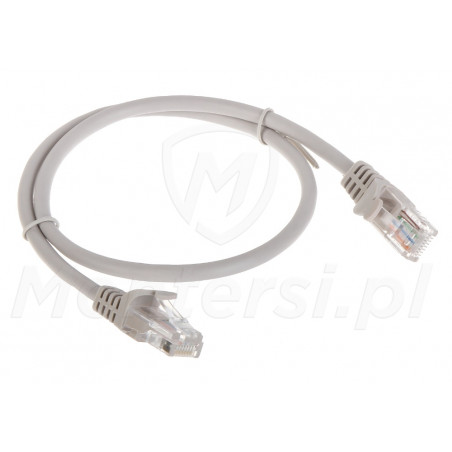 Szary patchcord UTP 0.5 m