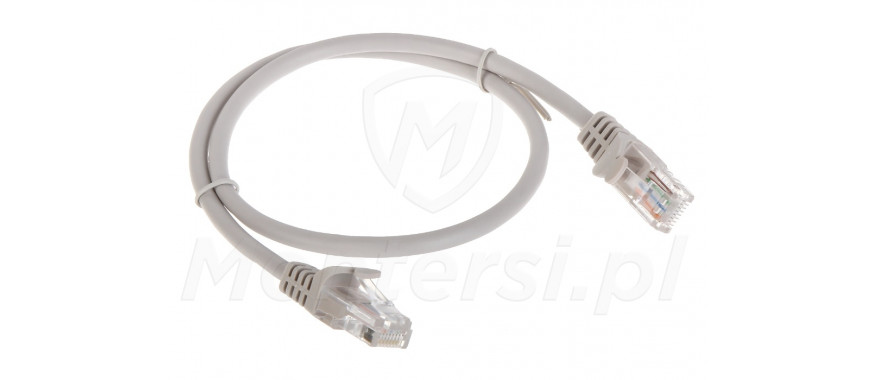 Szary patchcord UTP 0.5 m