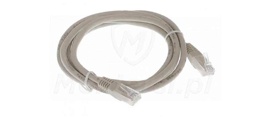 Szary patchcord UTP 1.5 m