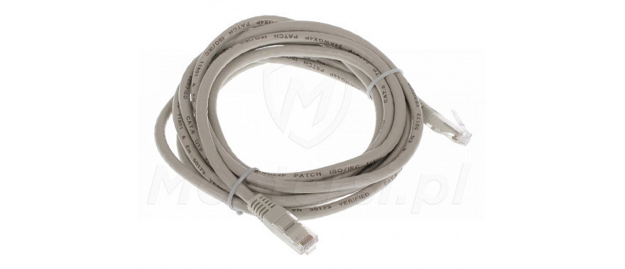 Szary patchcord UTP 3 m