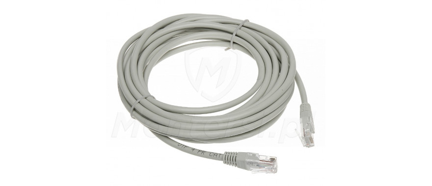 Szary patchcord UTP 5m