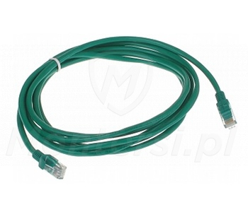 Patchcord U/UTP kat.5e, długość 3m - zielony