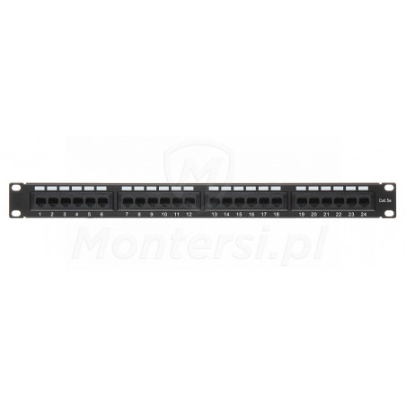 Front patch panelu PP-24/RJ RACK