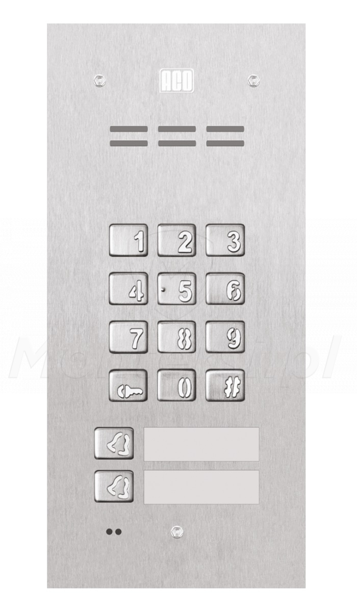 FAM-P-2NPZSACC - 12-abonentowy panel bramowy z RFID i klawiatura