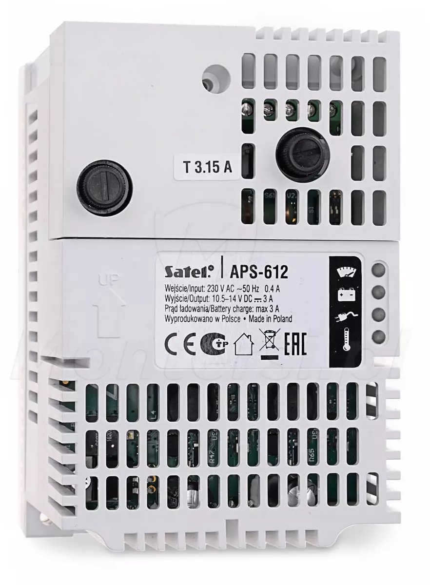 APS-612 - Zasilacz buforowy 12V DC, 6A (3A + 3A), Grade 3