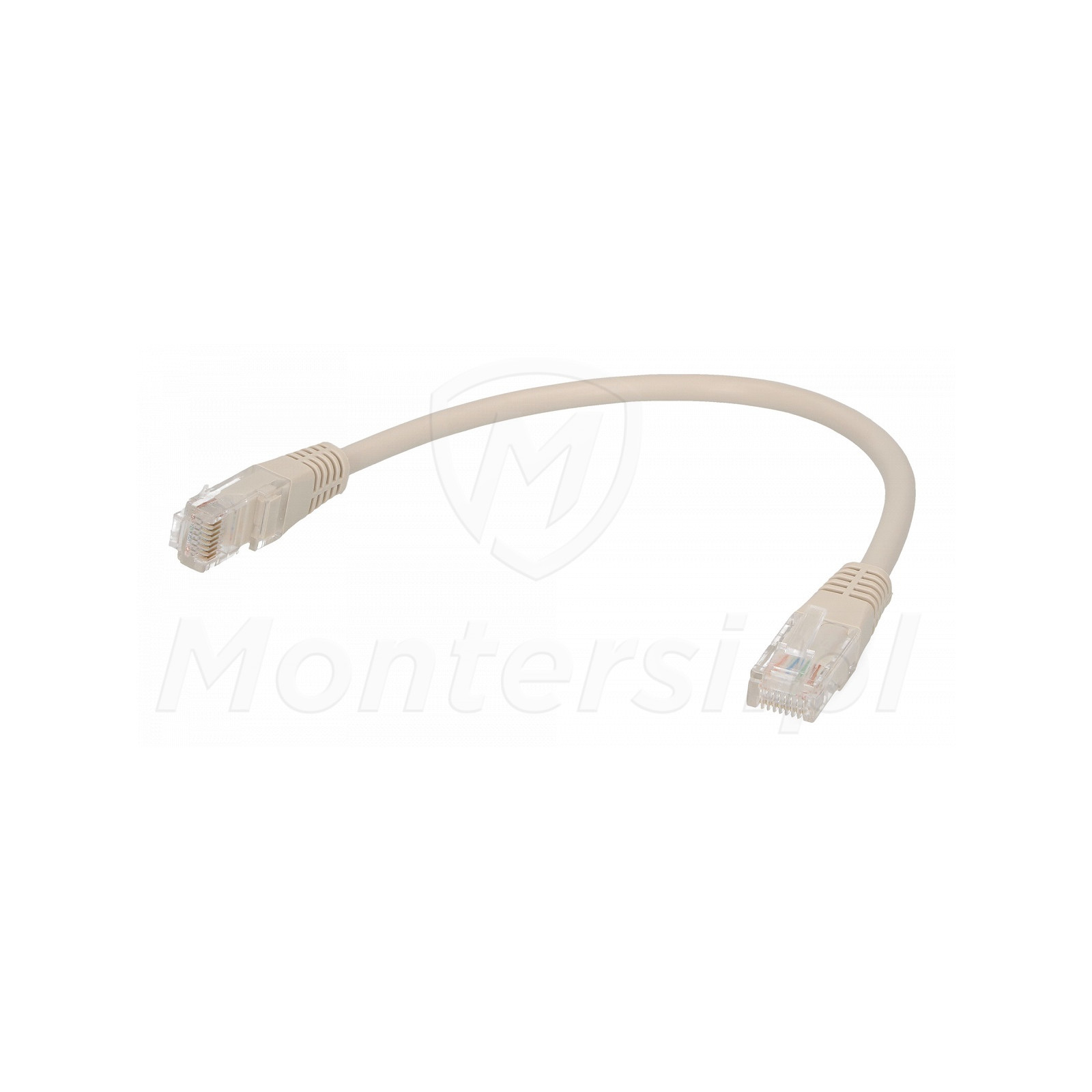 Szary patchcord UTP 0.25 m