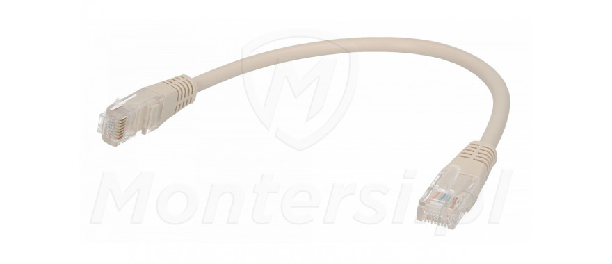 Szary patchcord UTP 0.25 m