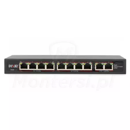 Front switcha PoE PIX-POE8AT-2FE