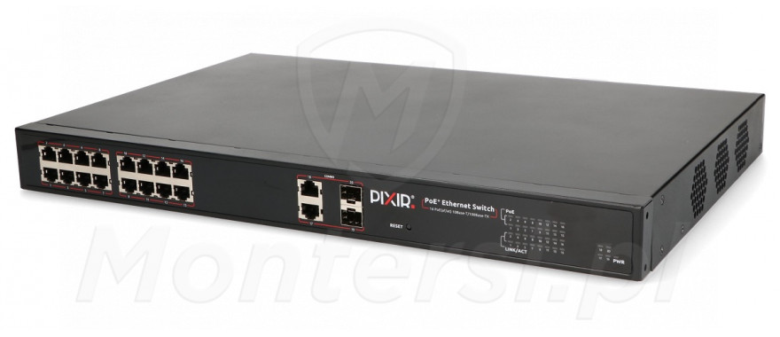 Switch PoE PIX-POE16AT-2GE-2SFP