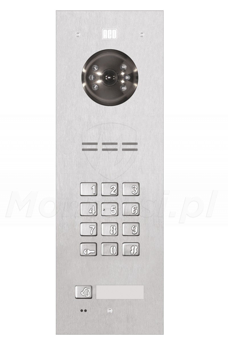 FAM-PV-1NPZSACC - 11-abonentowy panel bramowy, kamera 600TVL z RFID