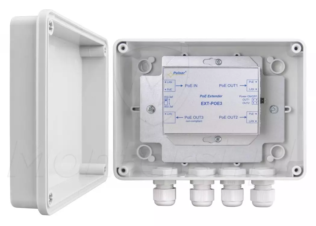 EXT-POE3H - Extender PoE 1x IN / 3x OUT, IP56
