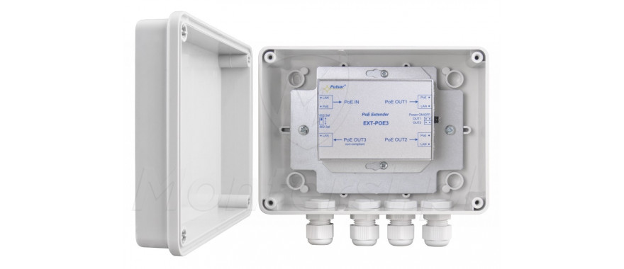 Wnętrze extendera PoE EXT-POE3H