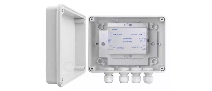 Wnętrze extendera PoE EXT-POE3H