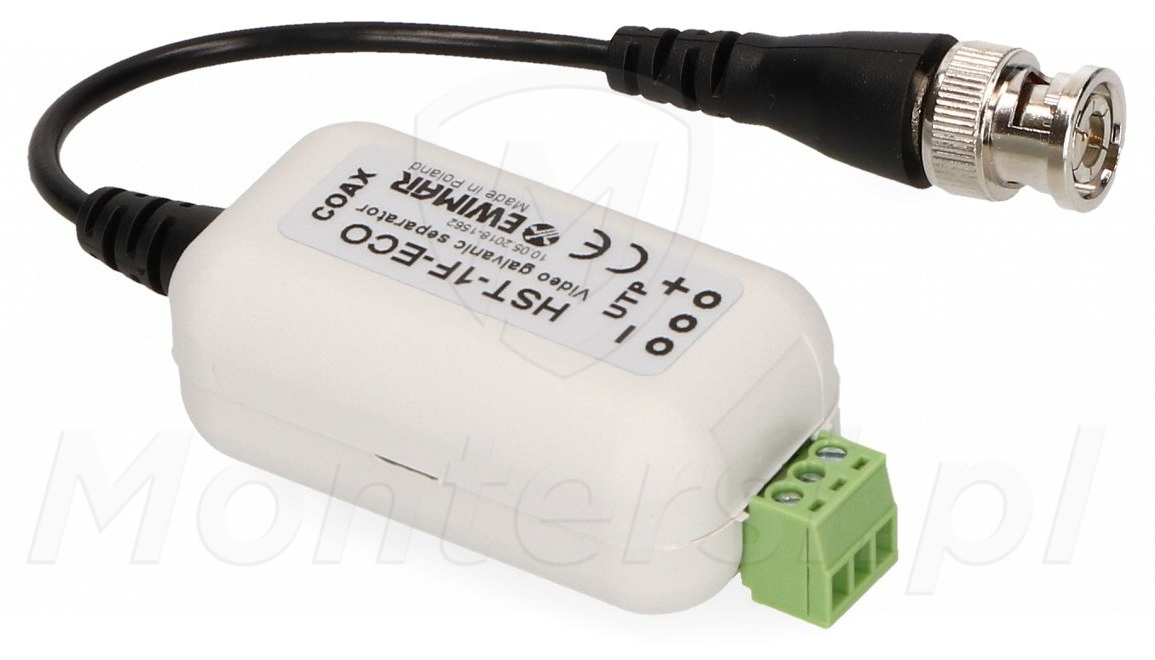 HST-1F-ECO - Konwerter UTP na przewód koncentryczny