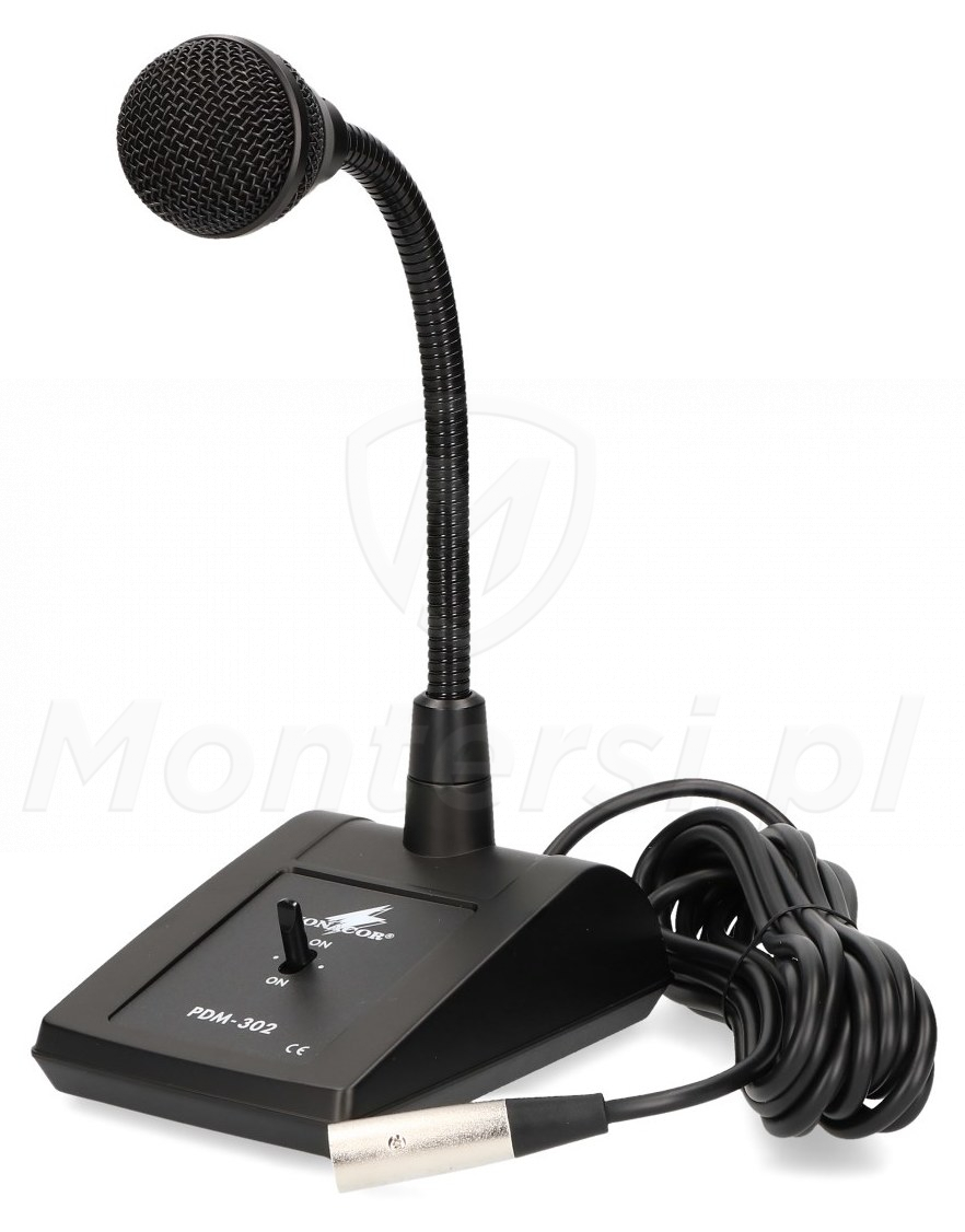 PDM-302 - Mikrofon pulpitowy, charakterystyka kardioidalna, długa gęsia szyja
