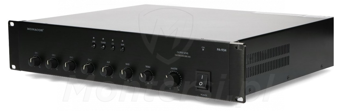 PA-924 Wzmacniacz 240 W, 100 V, 70 V, 50 V, 4 Ohm, RACK 19"